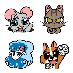 Koma Mouse & 13zodiac emoji