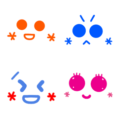 Colorful face Emoji that conveys13