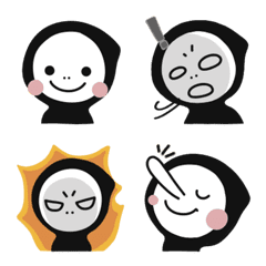 black hood simple emoji