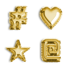 PARTY BALLOON - GOLD - Symbol