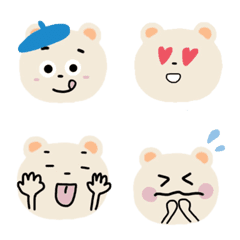 Cream bear emoticons