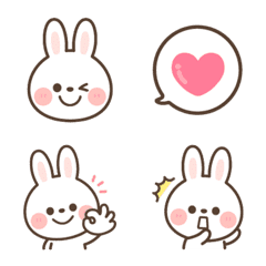 emoji kelinci putih (setiap hari)