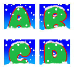 Animation alphanumeric for Christmas