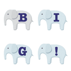 line up elephant figurine emoji