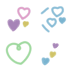 5 colored hearts (o'_'o)