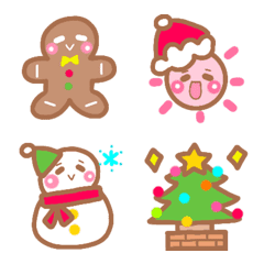 Happy Cute Christmas Emoji.