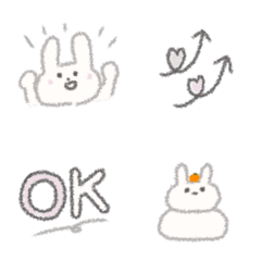 rabbit crayon emoji