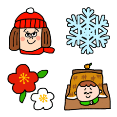 Winter emoji by nekomizu zion