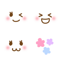 Kawaii Simple Emoji girl new version