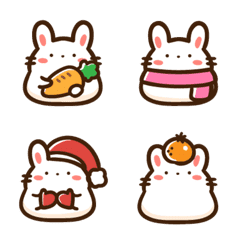 Simple and cute rabbit sticky emoji