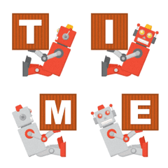 line up tin robot emoji part3