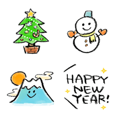 Winter emoji with a gentle atmosphere