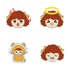 Orange Sister Rich Emotional Stickers