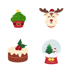 Cute Christmas emoji in december