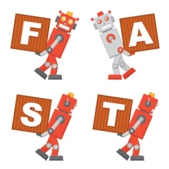 line up tin robot emoji part6