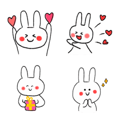 crayon rabbit simple emoji