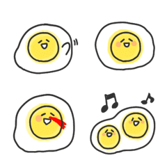 Funny fried egg emoji