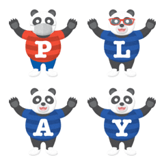banzai panda alphabet emoji