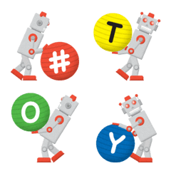 line up tin robot emoji part10