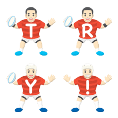 connect rugby player alphabet emoji