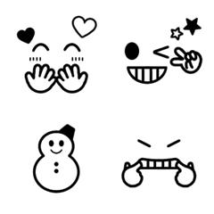 Cute emoji that can be used b&w3