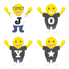 banzai smiley alphabet emoji