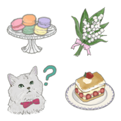 cafe, flowers and cats.Modified version