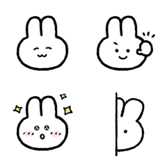 soft and cute rabbits stamp