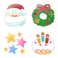 Christmas emoji! Stencil style and cute!
