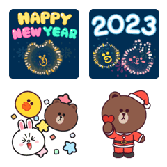BROWN & FRIENDS : Happy Festival Emoji 1