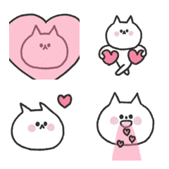 Let's Go White Cat 5 Animated emoji