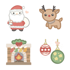 Christmas New Year Emoji Cute