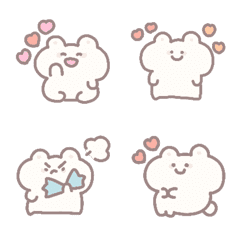 Emoji cute bear love love