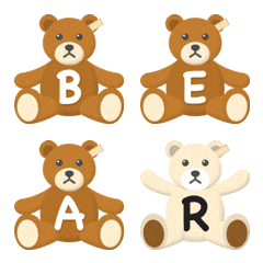 line up teddy bear emoji