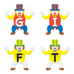 connect clown alphabet emoji