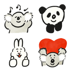 Emoji of Koala vol.3 : with panda&rabbit