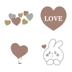 Simple grey color heart2 revised edition