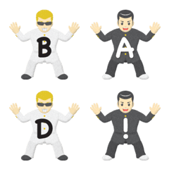 connect bad boy alphabet emoji