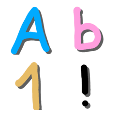 English numbers and letters