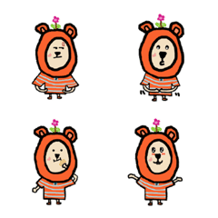 Orange Flower Bear