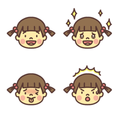 girl face Illustrator bank emoji