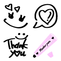 Kawaii marker pen Emoji vol.2