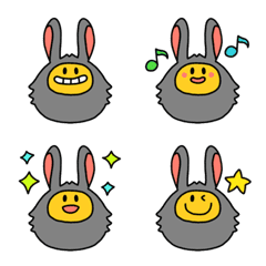 The funny face rabbit [ gray ]