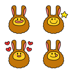 The funny face rabbit [ brown ]