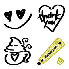 Kawaii marker pen Emoji all season ver.