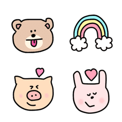 bear, rabbit, pig, emoji