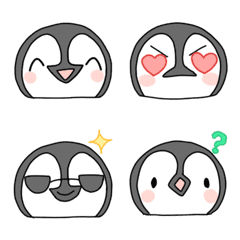 Expressive penguin emoji