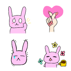 pink rabbit simple cute Emoji