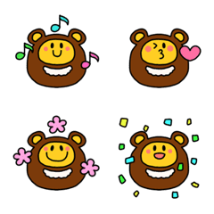 The funny face bear [ dark brown ]