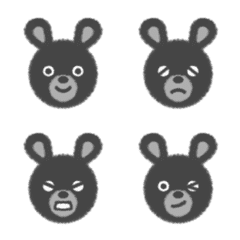 Monochrome simple rabbit emoji